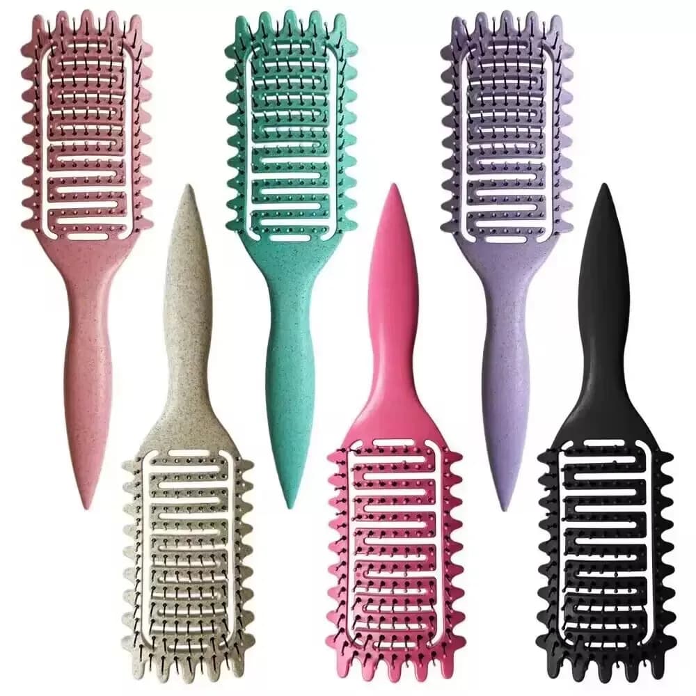 Peigne de Massage pour cheveux, brosse à cheveux en Nylon, brosse à cheveux bouclée démêlante pour S
