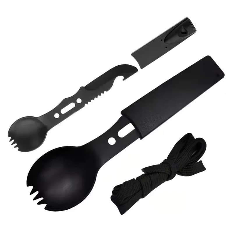 Vaisselle de Camping en plein air couteau en acier inoxydable fourchette cuillère Portable multi-fon