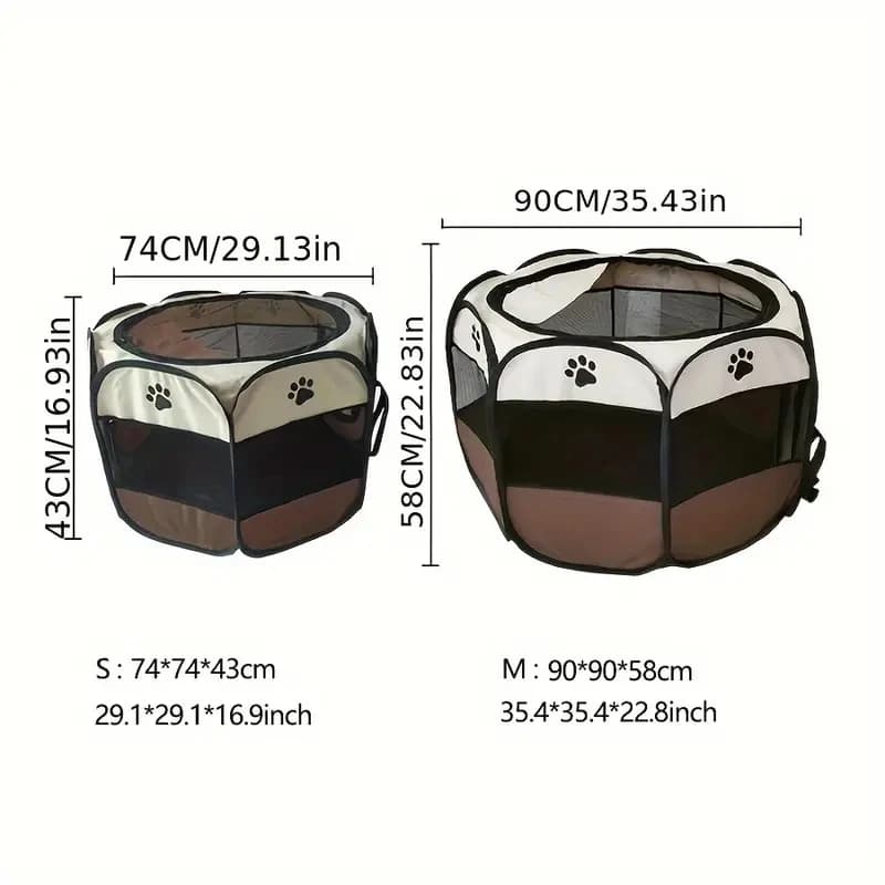Clôture Octogonale pour Animaux de Compagnie, Chambre de Maternité pour Chat, Tissu Oxford Imperméab