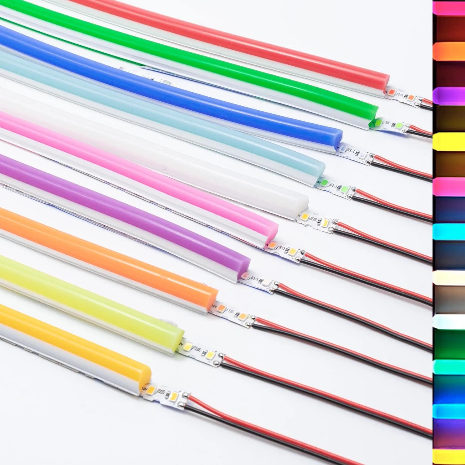 DC12V 1m-10m bricolage néon séparé Silicone bande néon 6mm 8mm 12mm S pliable nouvellement Flexible 