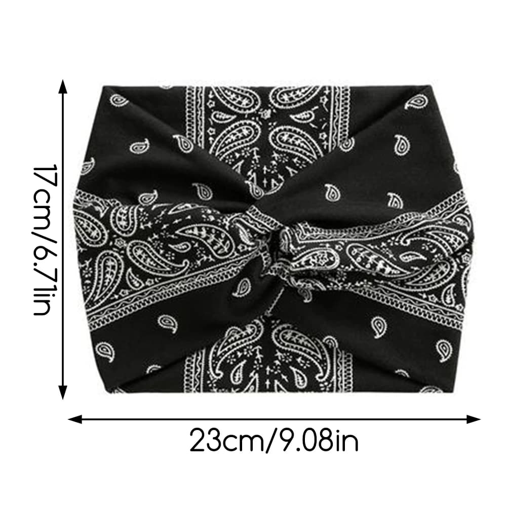 Bandons larges torsadés pour femmes Extra Large Turban Workout Band Band Fashion Yoga Bands Boho Twi