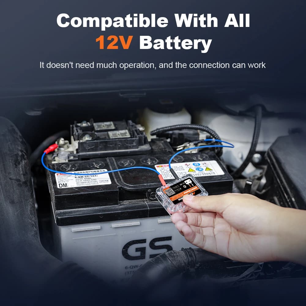 ANCEL BM200 Moniteur de batterie 12V pour voiture, testeur de batterie sans fil Bluetooth 4.2 pour a