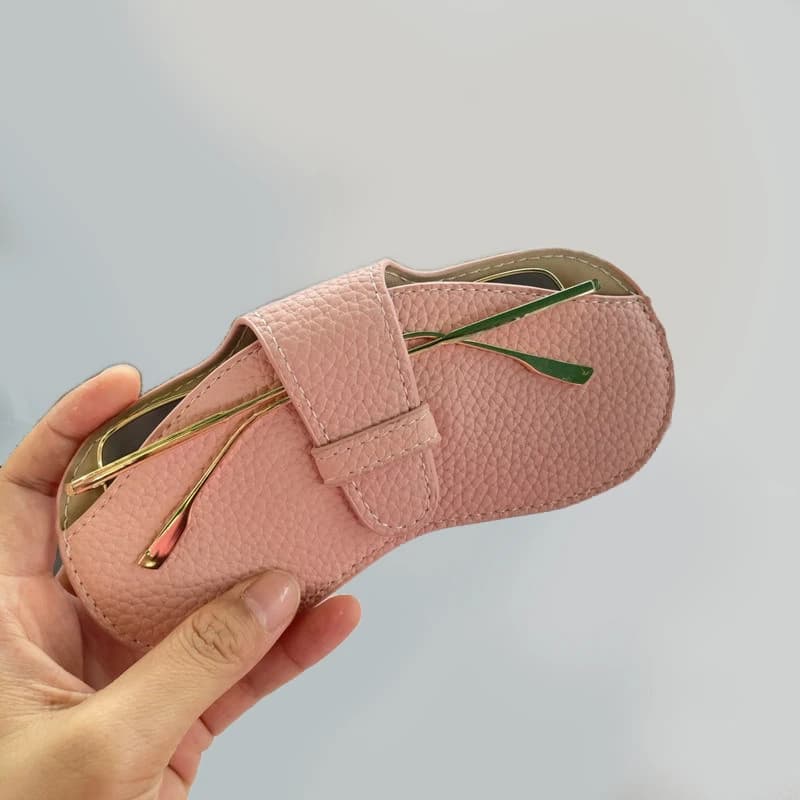 Étui à lunettes en cuir souple pour femmes, sac à lunettes Portable, boîte à lunettes de soleil, acc