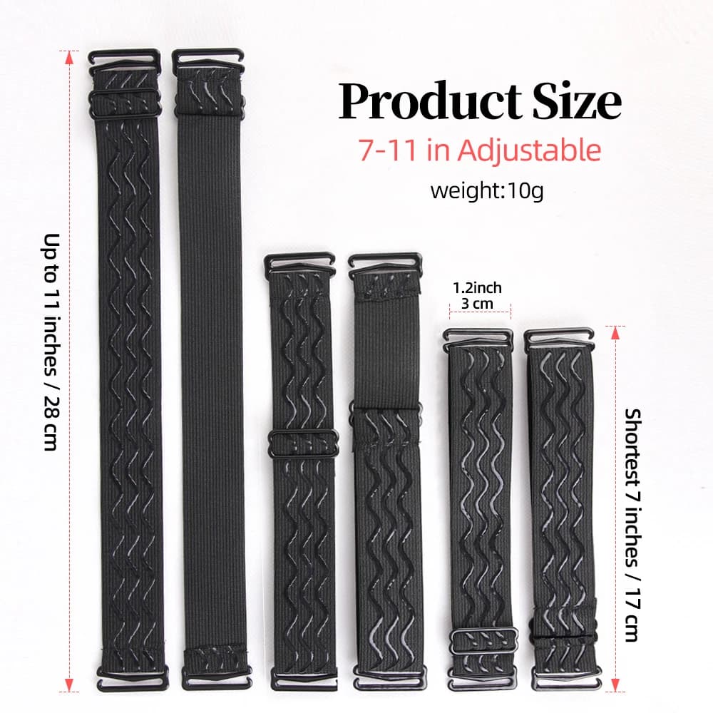 Bande artificiel astique Noire en Silicone pour Perruques, Sangle Réglable, Antidérapante, 3cm de La