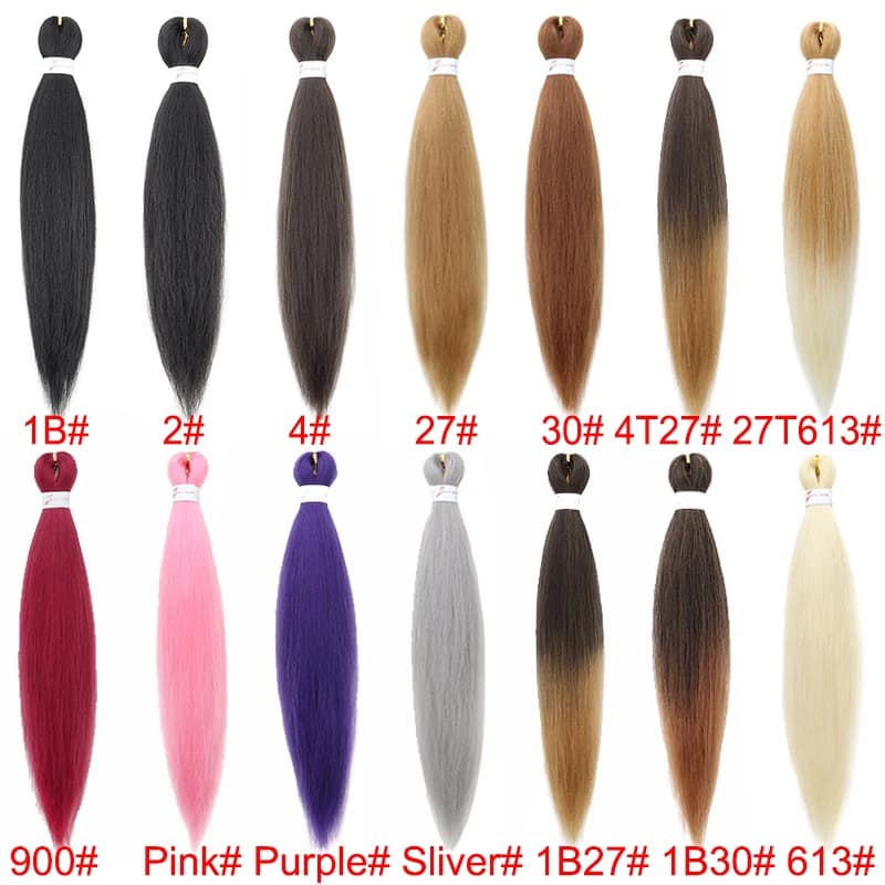 WIGSIN 20 pouces synthétique pré étiré Yaki Ez boîte tressage cheveux pour femmes Extension de cheve