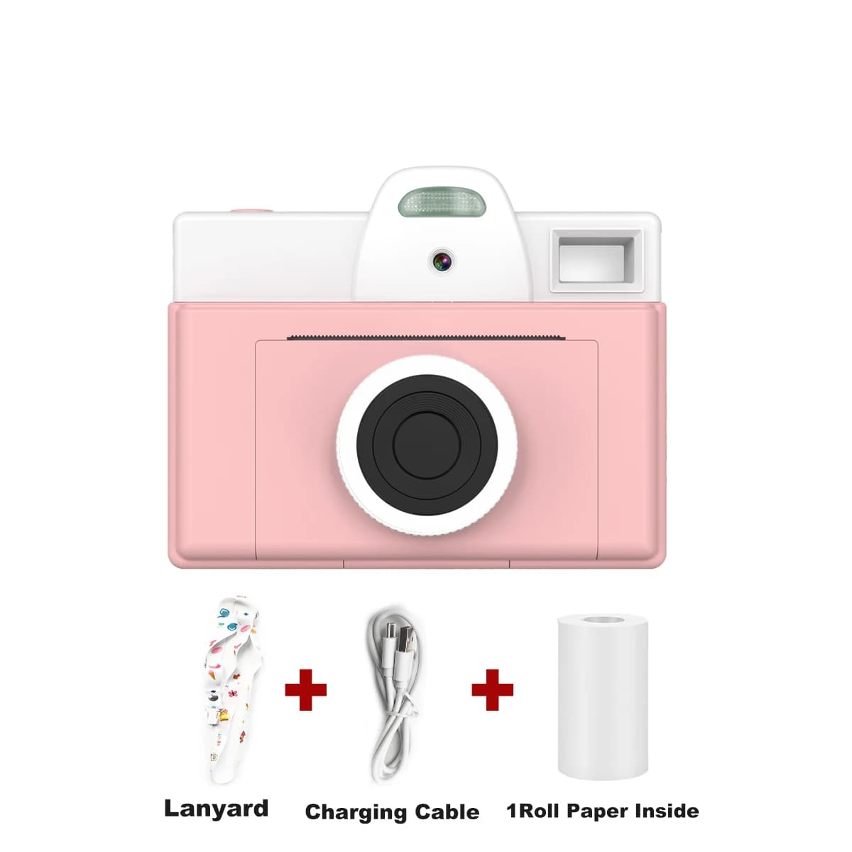 Appareil photo à impression instantanée pour enfants avec 1 rouleau de papier d'impression à l'intér