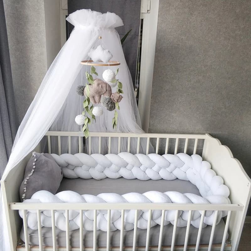 Élargir bébé pare-chocs lit tresse noeud oreiller coussin pare-chocs pour bébé berceau protecteur li