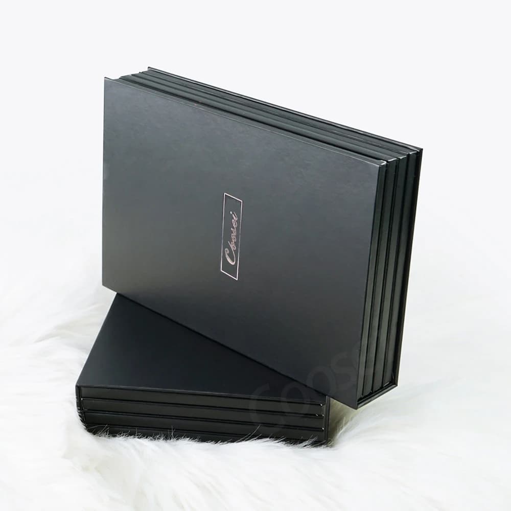 Grande palette de fard à paupières magnétique en forme de livre, 3 ou 4 couches, grande boîte de ran