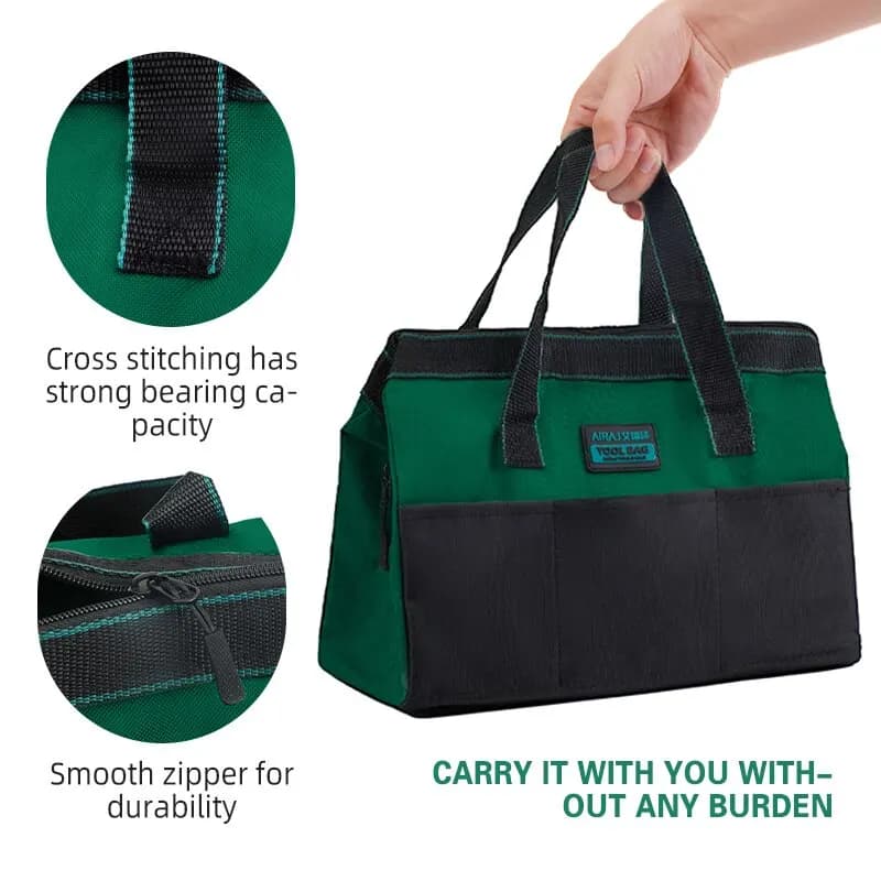 AIRAJ 13 Pouce Outil Sac Électricien Multifonctionnel Forte Durable Oxford Épaissie Bois De Stockage