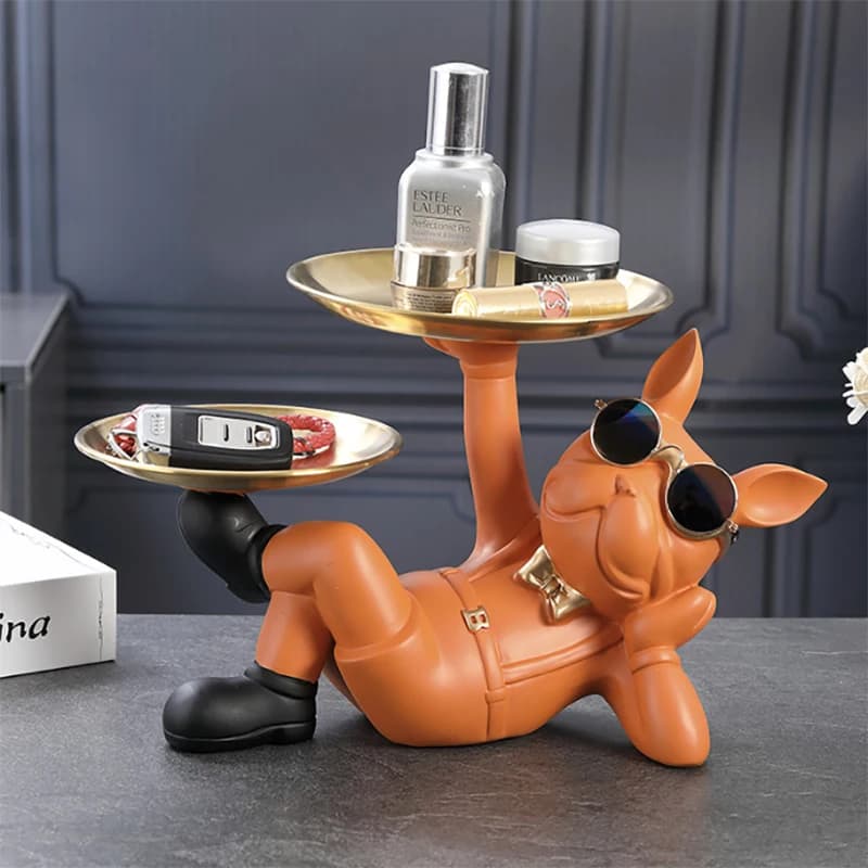 Figurines d'animaux bouledogue, Sculpture de chien Cool, décor de salon, salle d'étude, chambre à co