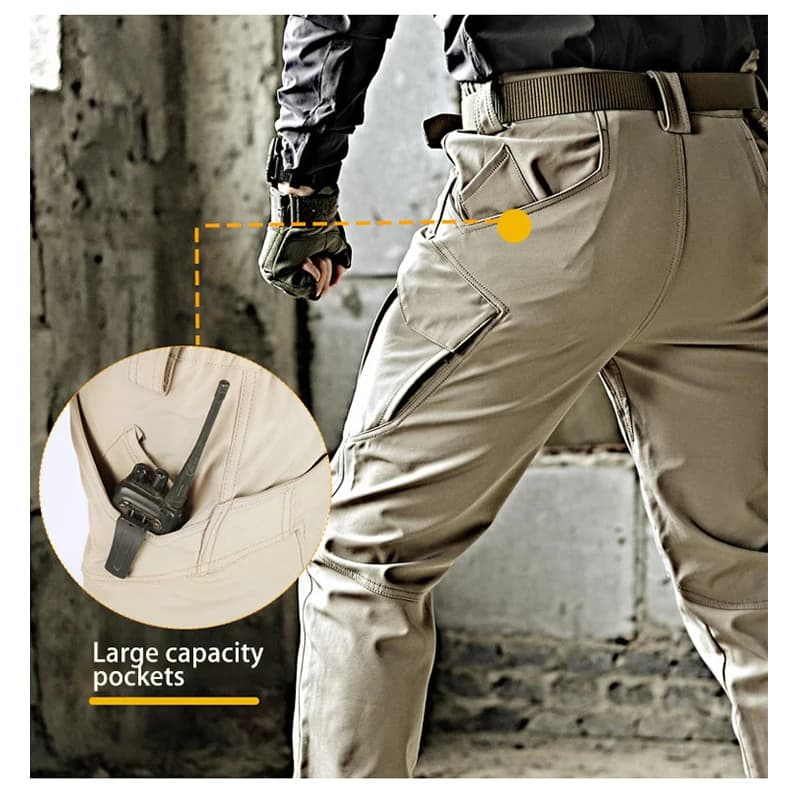 Pantalon décontracté slim fit pour homme, printemps-été, plusieurs poches, micro-élasticité, pour vo