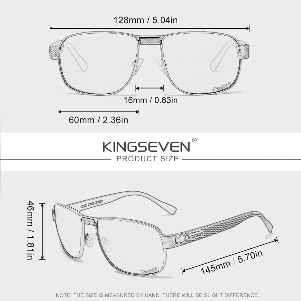 KINGSEVEN hommes lunettes de soleil polarisées UV400 mode Vintage rétro Rectangle classique lunettes
