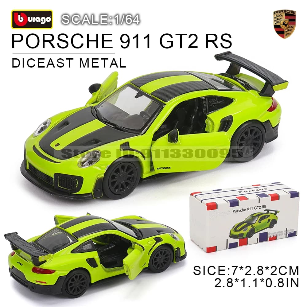 Bburago 1:64 golf Porsche 911 Shelby Raventon Mustang Lamborghini Collection série voiture moulée so