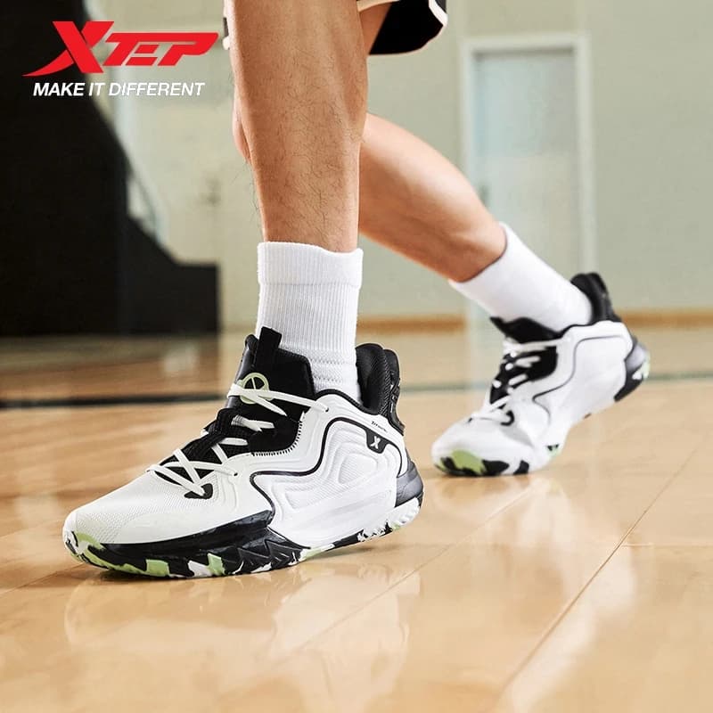 Xtep-Chaussures de basket légères pour hommes, chaussures de sport pratiques, absorbant les chocs, r
