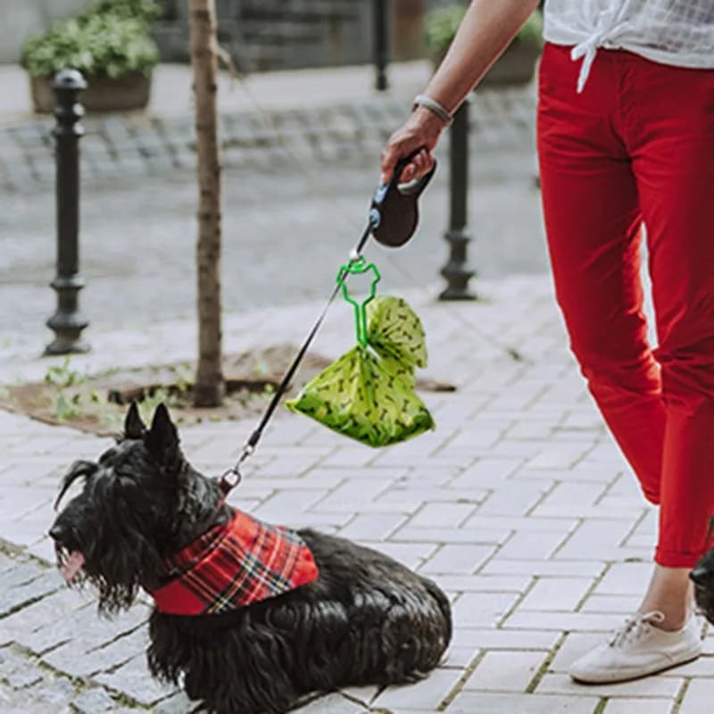 Support de sac de merde de chien, Clip de transport de déchets pour animaux de compagnie, distribute