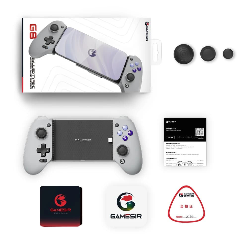 GameSir G8 téléphone portable manette de jeu effet Hall contrôleur de jeu pour iPhone 15 téléphone p