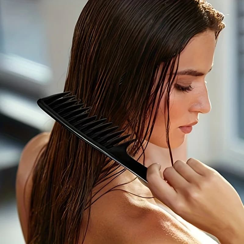 Peignes à dents larges 1/4, manche en plastique ABS antistatique et durable, cheveux lisses, adaptés