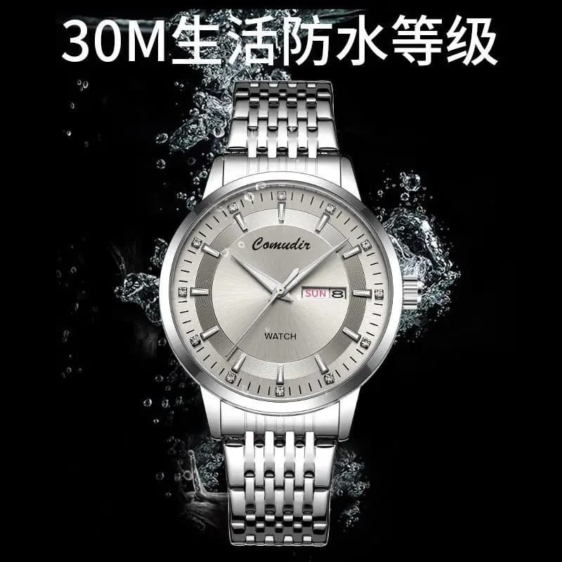 Montre pour hommes entièrement automatique et Non mécanique, évidée, étanche, tendance, brille dans 