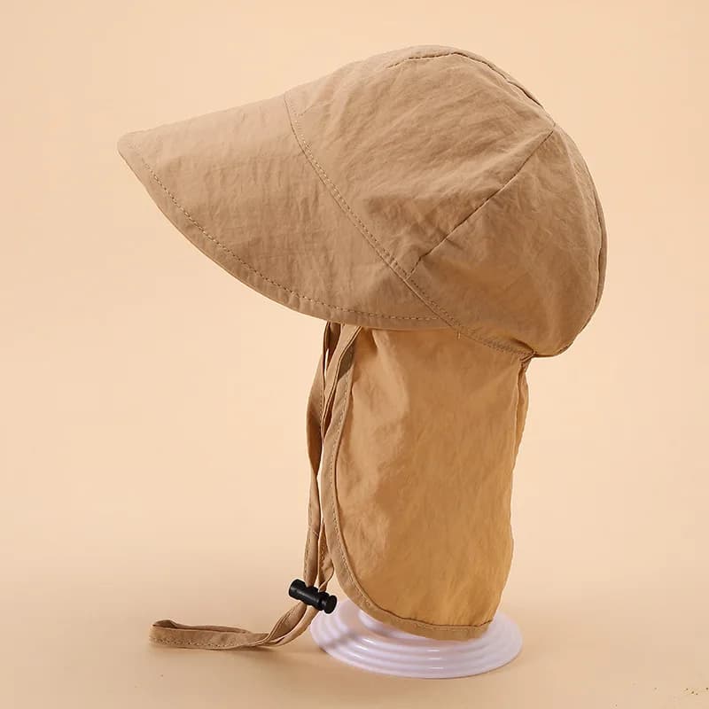 Chapeau de soleil d'été avec châle à bord souple, casquette d'activités de plein air à séchage rapid