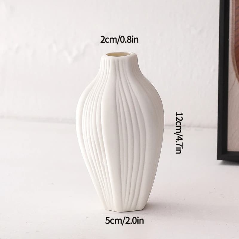 Vases en céramique blanche, style minimaliste moderne, ornements de table, décorations de maison, po