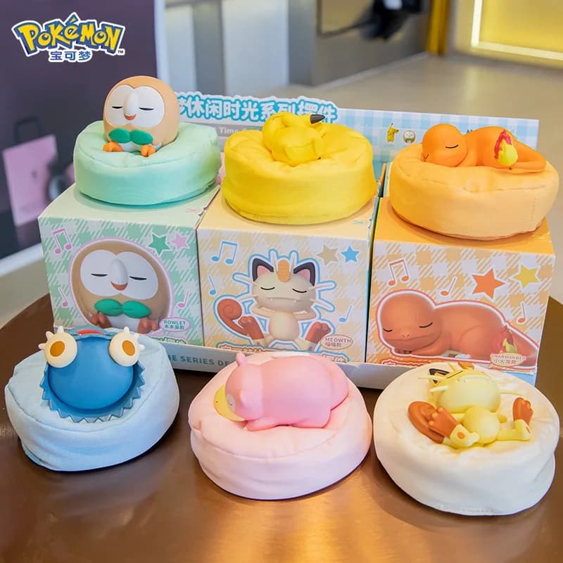 6 Styles Pokemon Pikachu Meowth Rowlet Charmander Gonbe figurines sommeil étoilé rêve série figurine