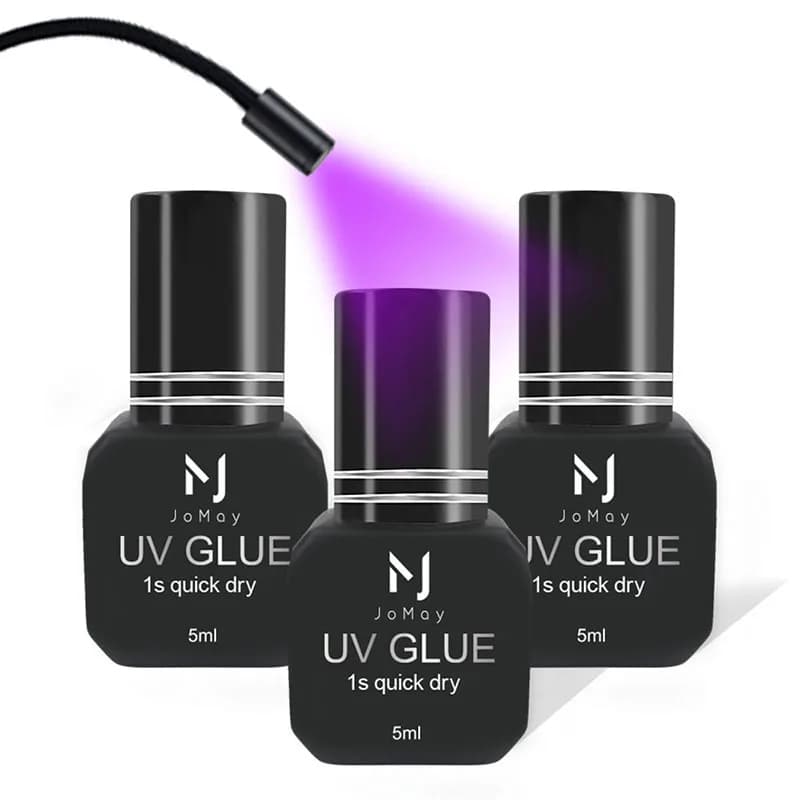 Colle à cils UV professionnelle JOMAY, séchage rapide 0,1s, tenue forte, faible odeur, adhésif non i