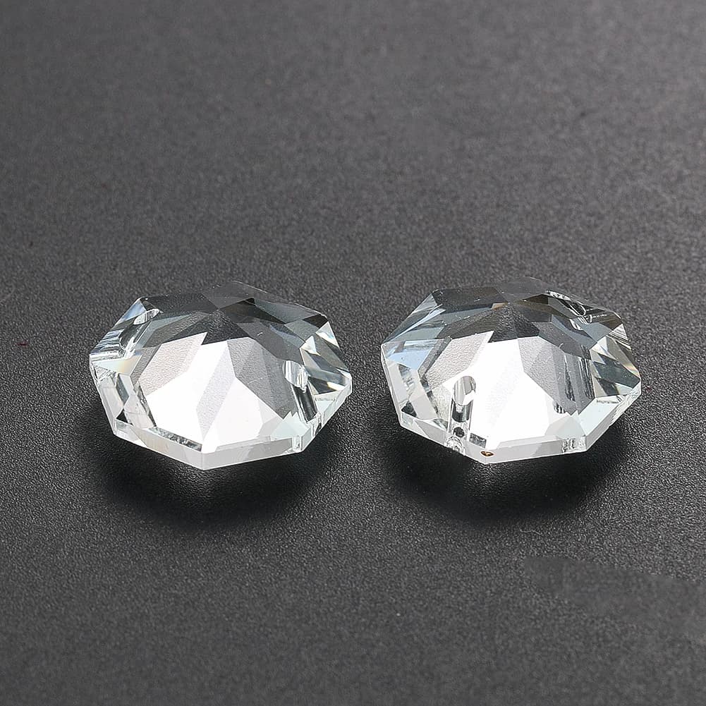 Pièces de lustre en perles de cristal K9, 20mm, 10 pièces, prisme à facettes de remplacement, perles