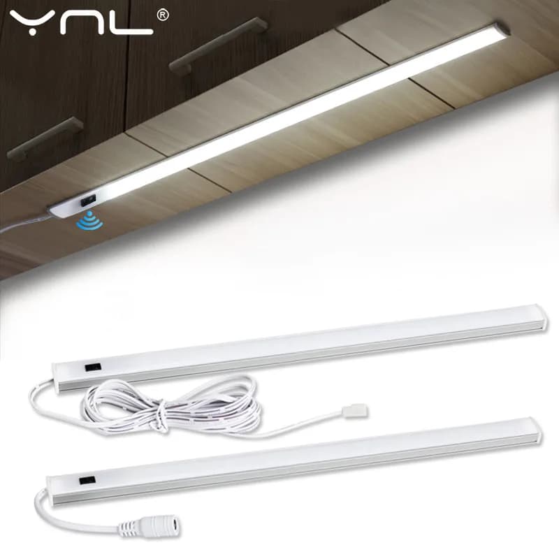 Lampe LED sous-meuble, veilleuse de cuisine, chambre à coucher, placard, interrupteur à balayage man