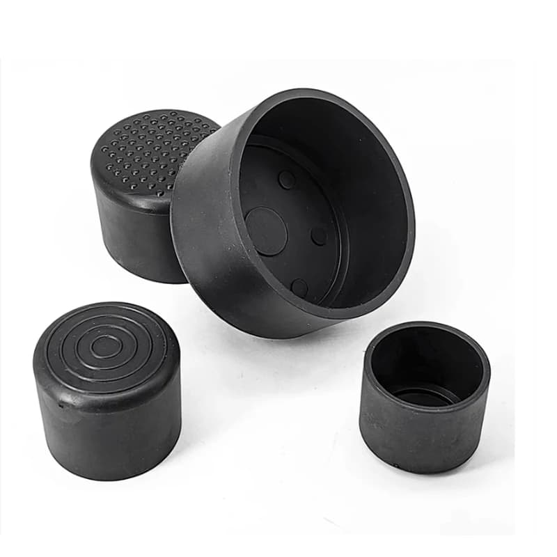    Capuchons de protection antidérapants noirs ronds en PVC souple pour pieds de table et de chaise