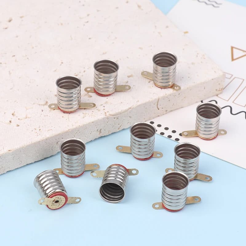 Ampoule de base de lampes en cuivre à vis E10, petite perle électrique, support de lampe, circuit d'