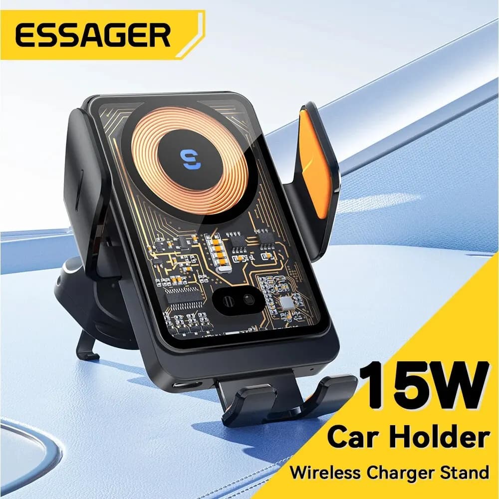 Essager-Chargeur sans fil Qi pour voiture, support de téléphone portable, support de montage sur gri