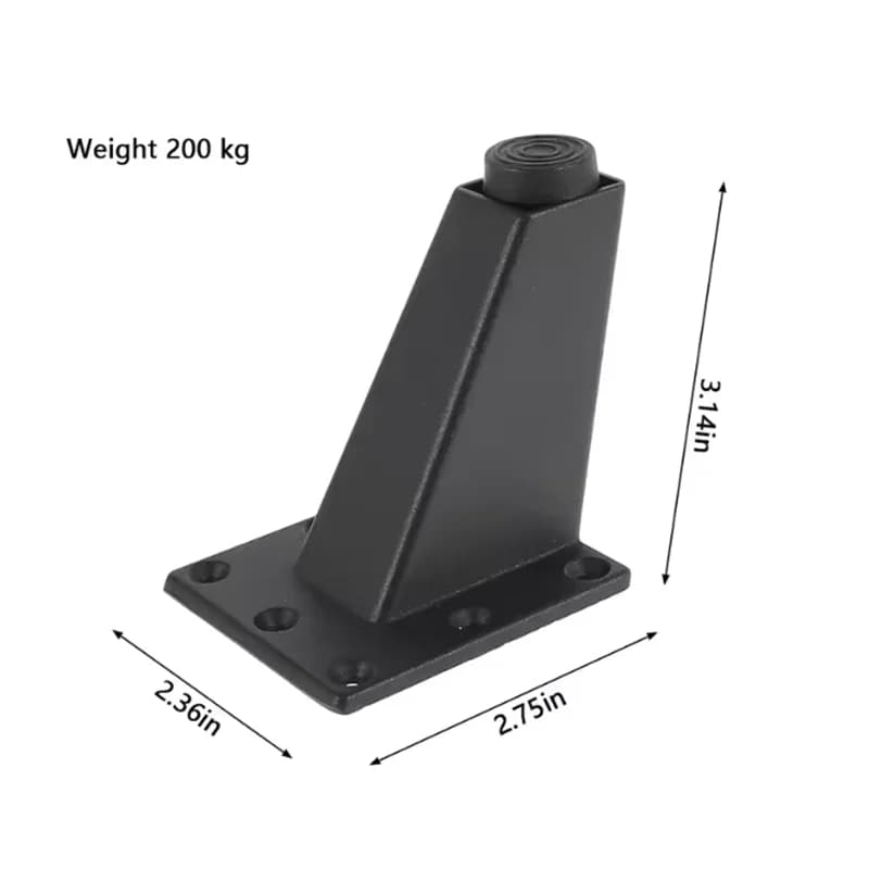 4 pièces 8CM pieds de meubles réglables pieds de canapé pieds d'armoire inclinés en aluminium pour m