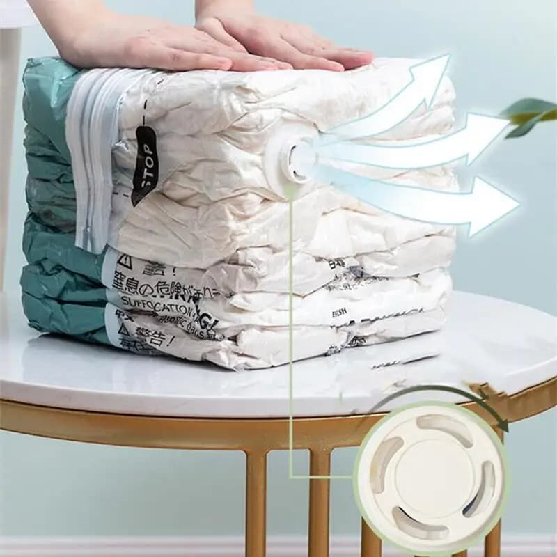 Pas besoin de pompe sacs à vide grands sacs de rangement en plastique pour ranger vêtements couvertu
