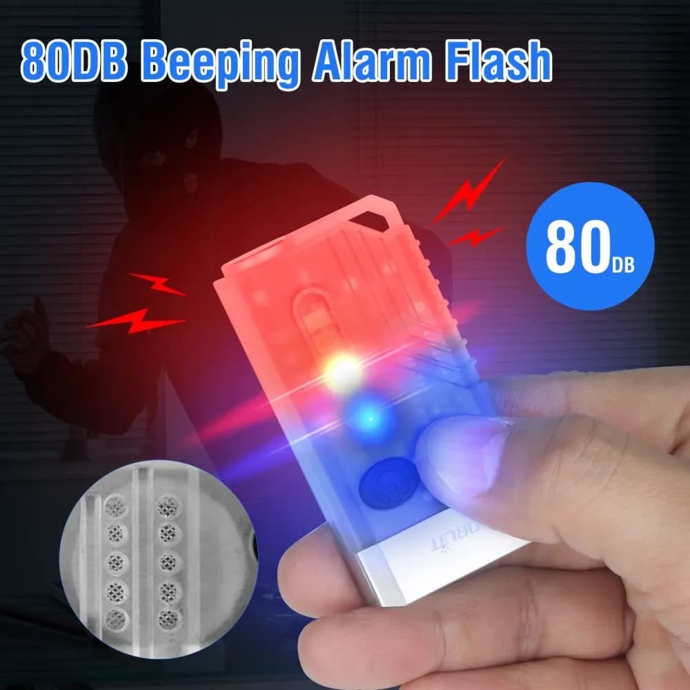 BORUiT V10 1000LM UV LED EDC porte-clés lampe de poche type-c Rechargeable 1000mAh lampe de travail 