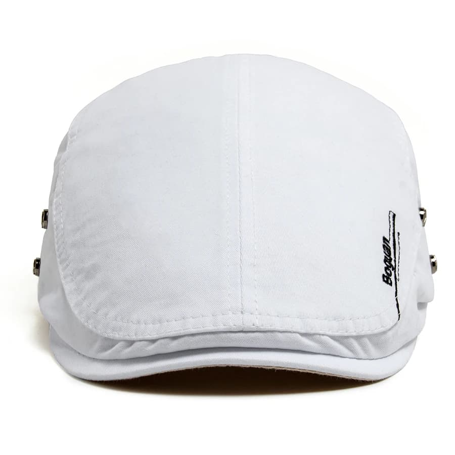 Mode hommes béret bouton broderie coton Vintage bérets en plein air femmes plat visière chapeau déco