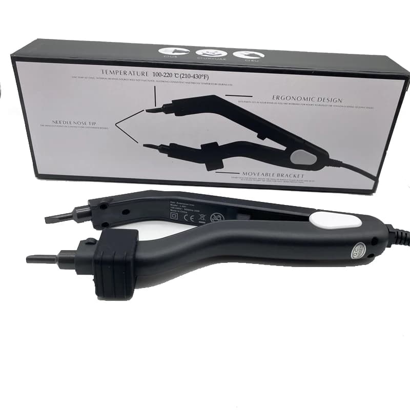 KIT de connecteur de cheveux de chaleur noire 220 degrés L-601 fer à chaleur contrôlable à la tempér
