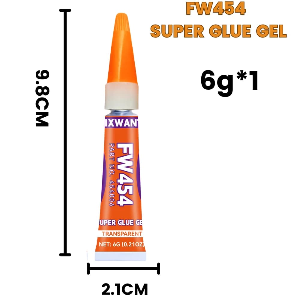 Gel Super Glue – Adhésif instantané fort pour corail, métal, plastique, bois, céramique, caoutchouc 