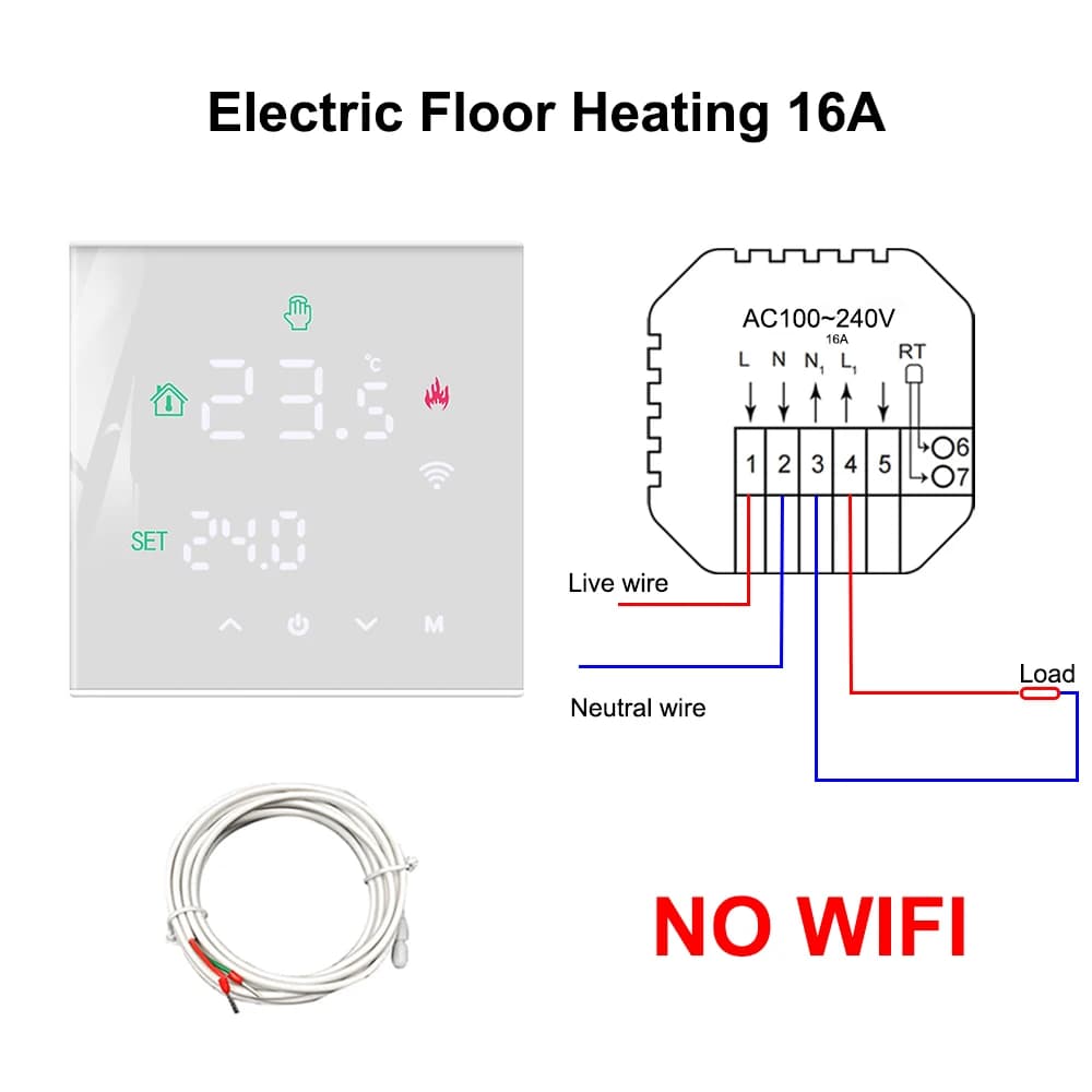 Contrôleur de température à distance, 100 ~ 240V M3 Smart Tuya WiFi Thermoandre3A 16A, Microphone él