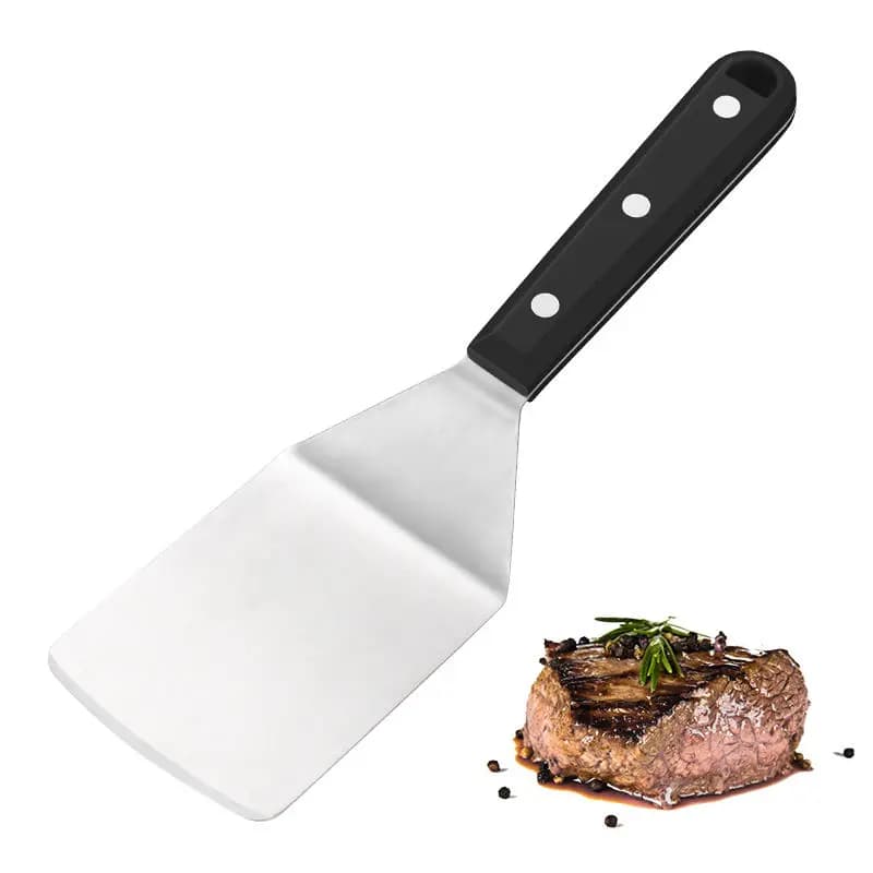 Spatule de plaque en acier inoxydable, tourneur de crêpes, Hamburger, Smasher, grattoir, tourneur de