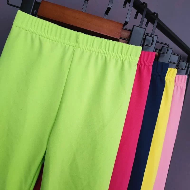 Leggings moulants solides pour enfants, pantalons pour documents, pantalons pour enfants, pantalons 