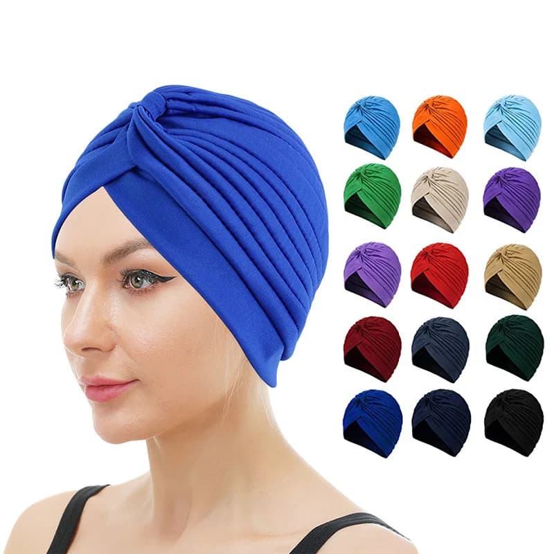 Femmes extensible Turban casquette musulman Hijabs chapeau femme intérieur Hijab solide arabe indien