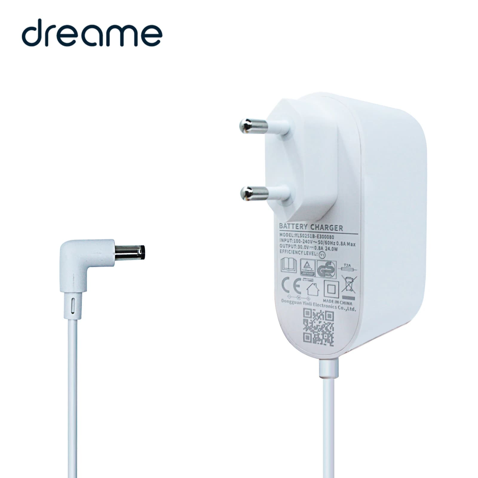 Adaptateur secteur avec prise UE, chargeur de batterie, pièces de rechange, accessoires pour Dreame 