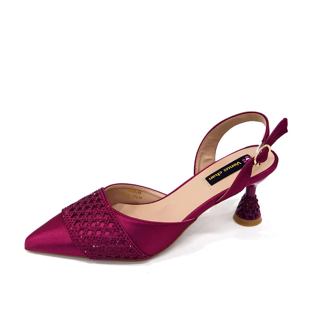 NigWin-Chaussures à talons couleur vin pour femmes, ensemble de sac à main en biscuits, design itali