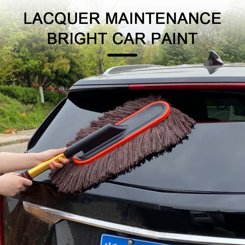 SEAMETAL – combinaison de plumeau de voiture en microfibre, télescopique réglable, nettoyage de la v