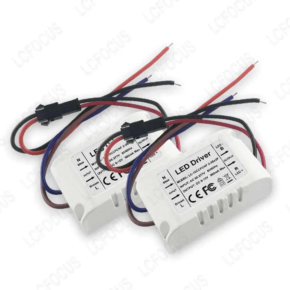 Courant constant 250mA 300mA 450mA 600mA 900mA Pilote LED Boîtier ignifuge en plastique Alimentation