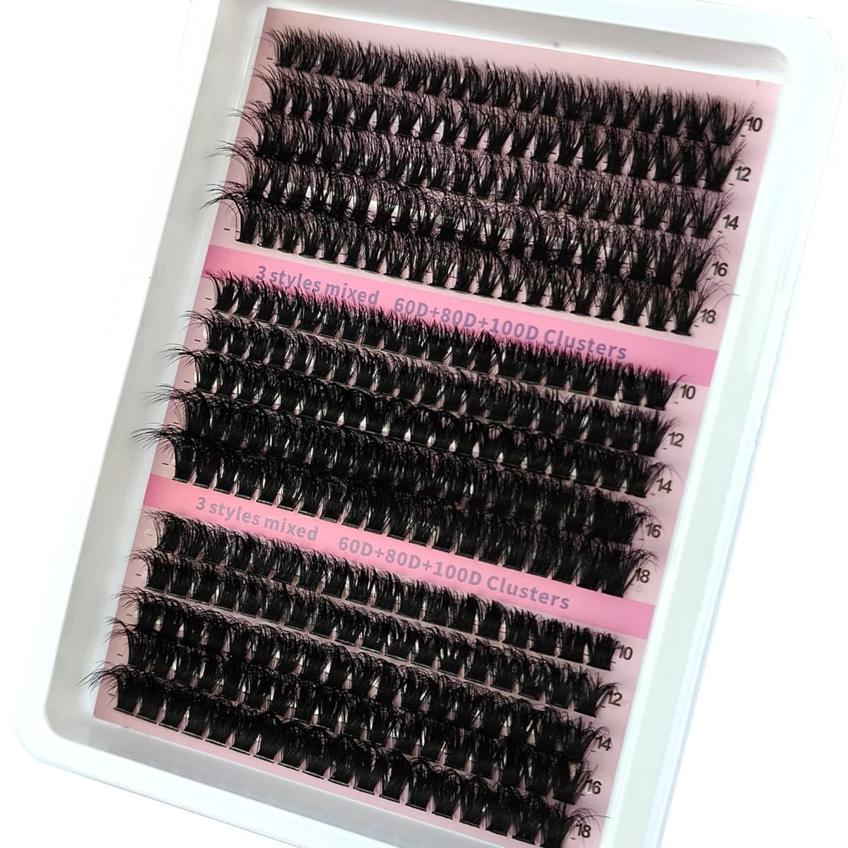 Nouveau 15 rangées bricolage 5D grappes de cils moelleux 60D-200D grappes de cils épais cils individ