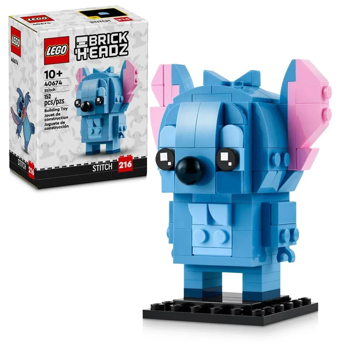 Lego BrickHeadz 40674 Stitch, jouet Disney à construire pour enfants, garçons et filles, cadeau d'an