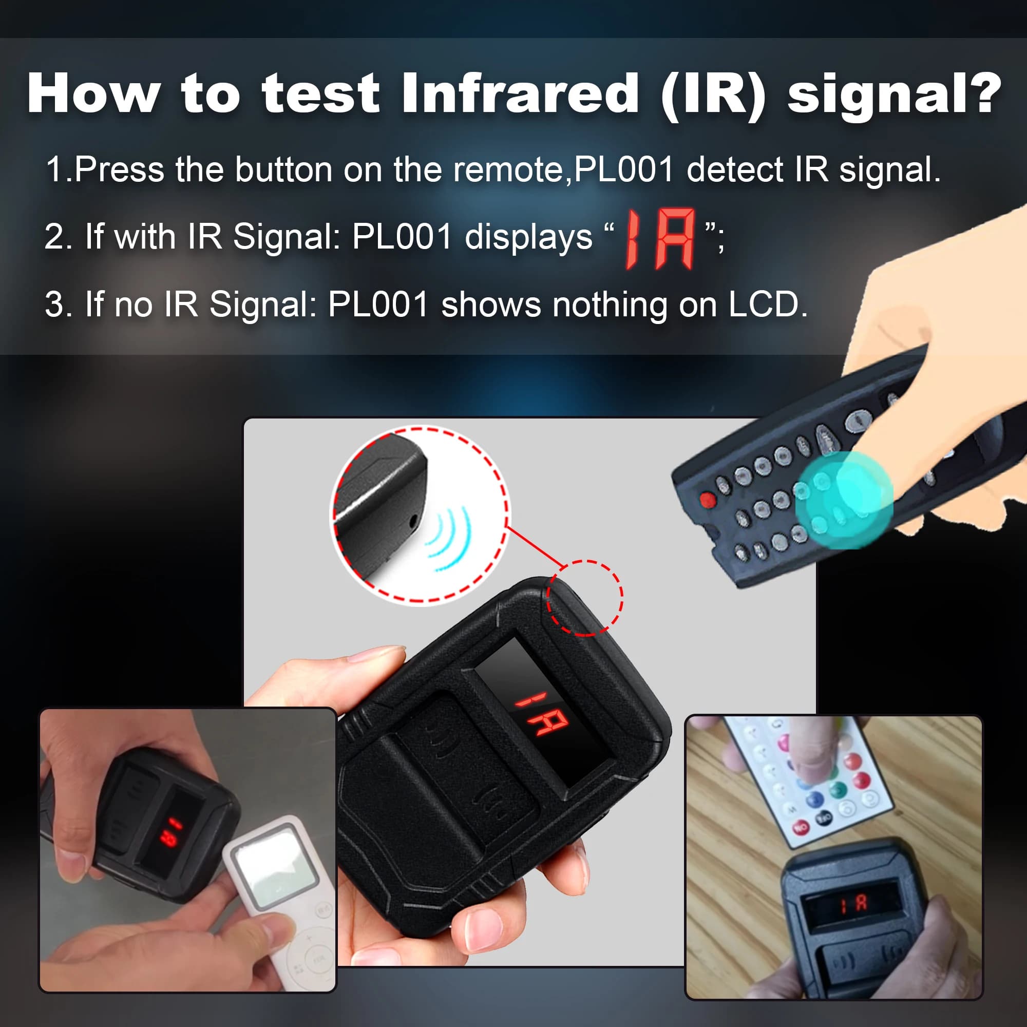 WOYO 10 - 1000mhz Auto key testeur de frequences ,outil de voiture testeur de fréquence,IR FR compte