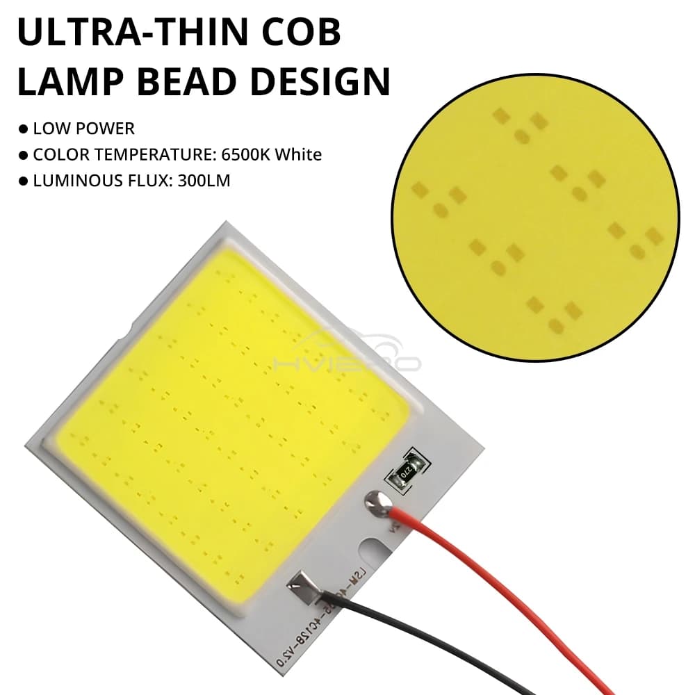 2X blanc T10 W5W Cob 16SMD 24SMD 36SMD 48SMD voiture Led dégagement panneau d'immatriculation lampe 