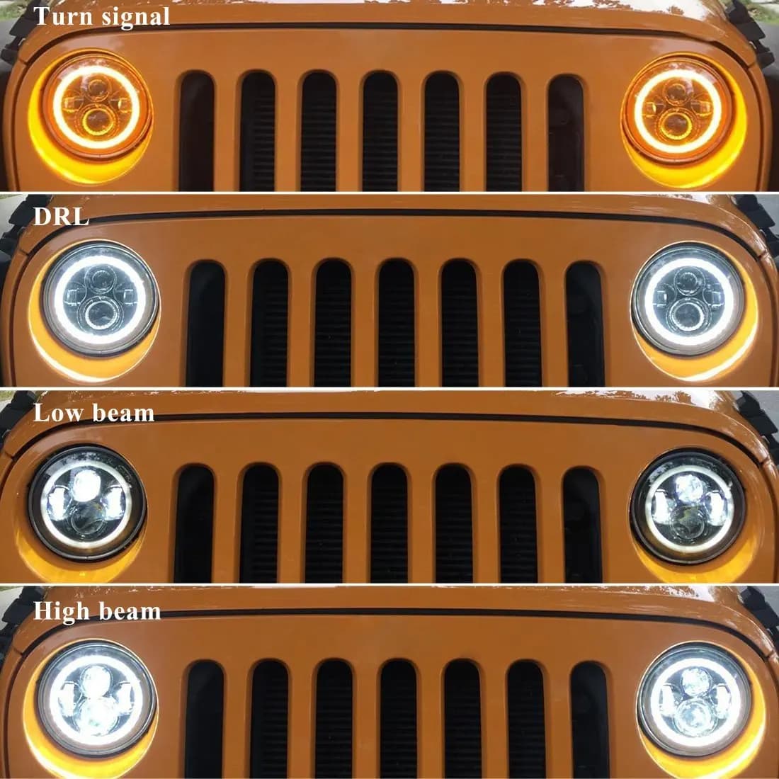 Fit 90-97 Mazda ata MiMX-5 MX5 Voiture 7 pouces Led sauna lumière ronde Angel Eyes Halo avant DRL lu